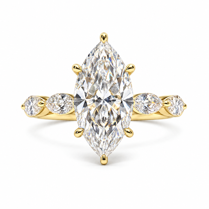 2.09 CT MARQUISE SOLITAIRE MIXED PAVE