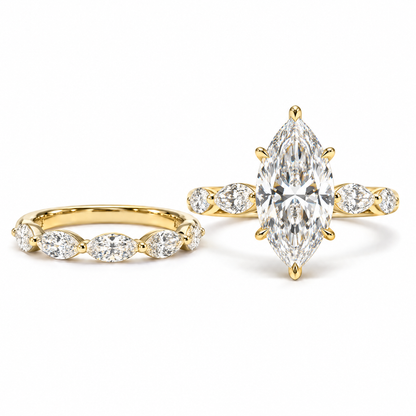 2.09 CT MARQUISE SOLITAIRE MIXED PAVE