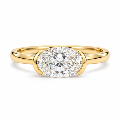 EAST WEST OVAL SOLITAIRE