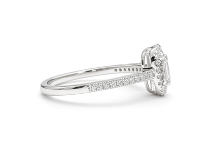 Illusie Ovale Diamanten Ring 