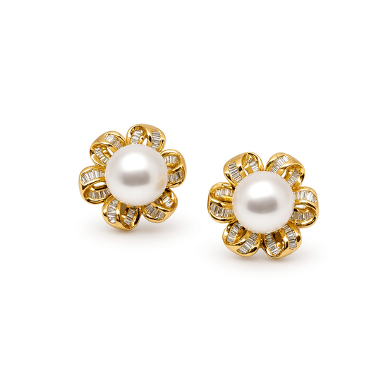 Flower Diamond Earrings