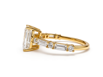 EMERALD CUT MIXED PAVE