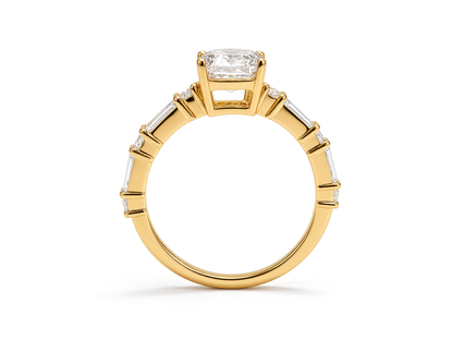 EMERALD CUT MIXED PAVE