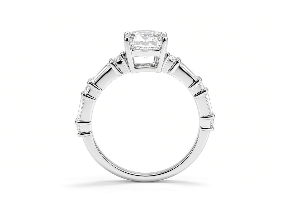 EMERALD CUT MIXED PAVE