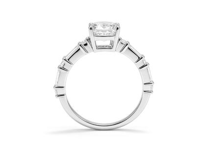 EMERALD CUT MIXED PAVE