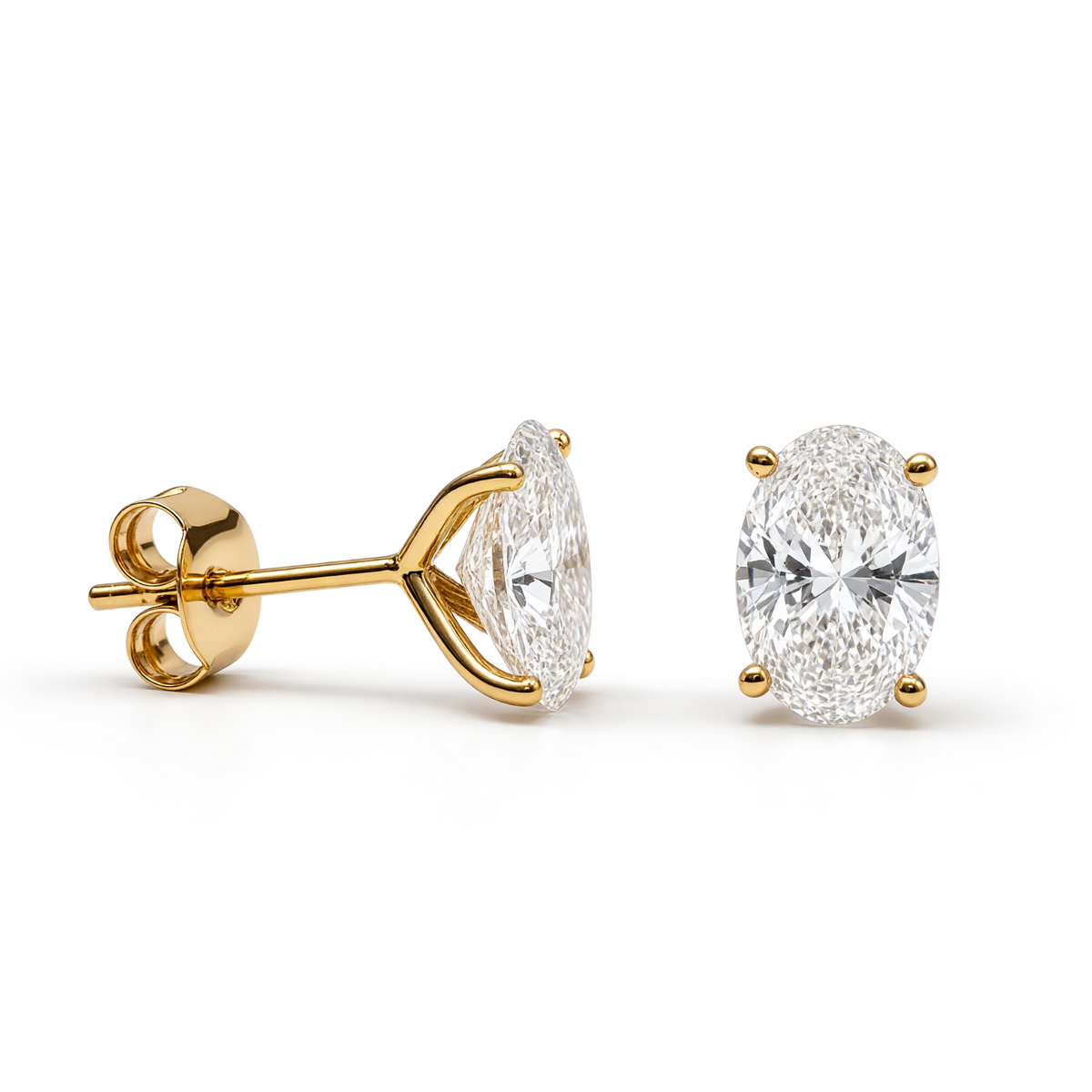 OVAL STUD EARRINGS