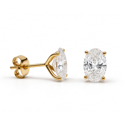 OVAL STUD EARRINGS