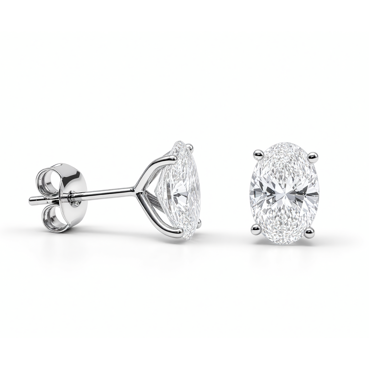 OVAL STUD EARRINGS