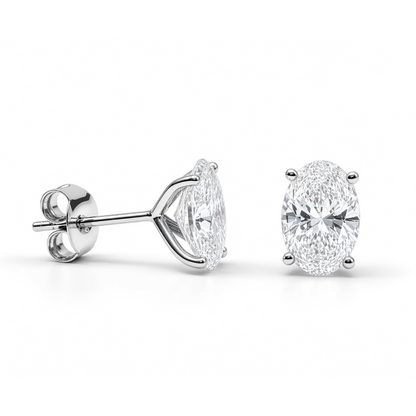 OVAL STUD EARRINGS