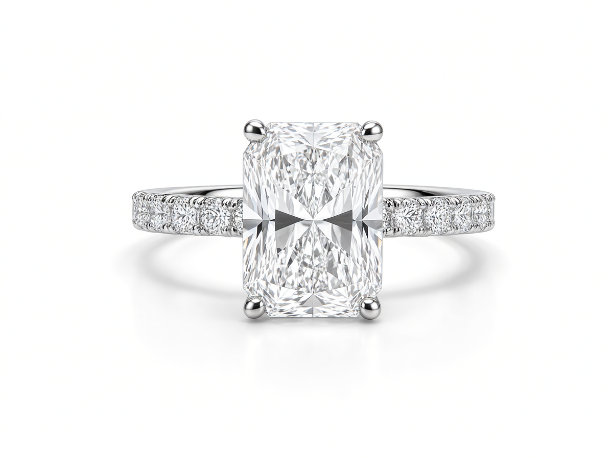 RADIANT CUT WITH SIDE DIAMONDS