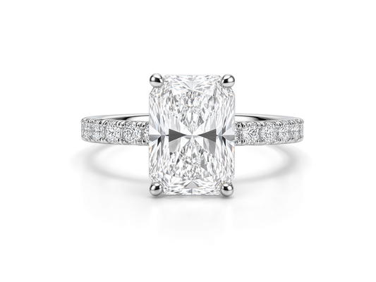 RADIANT CUT WITH SIDE DIAMONDS