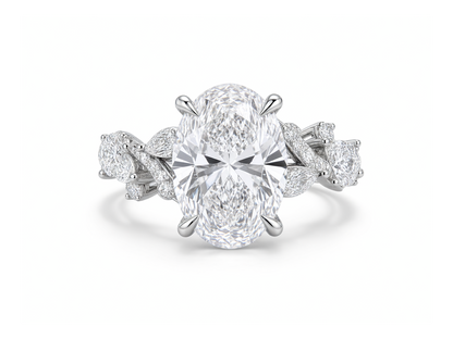 2 CT OVAL WITH SIDE DIAMONDS