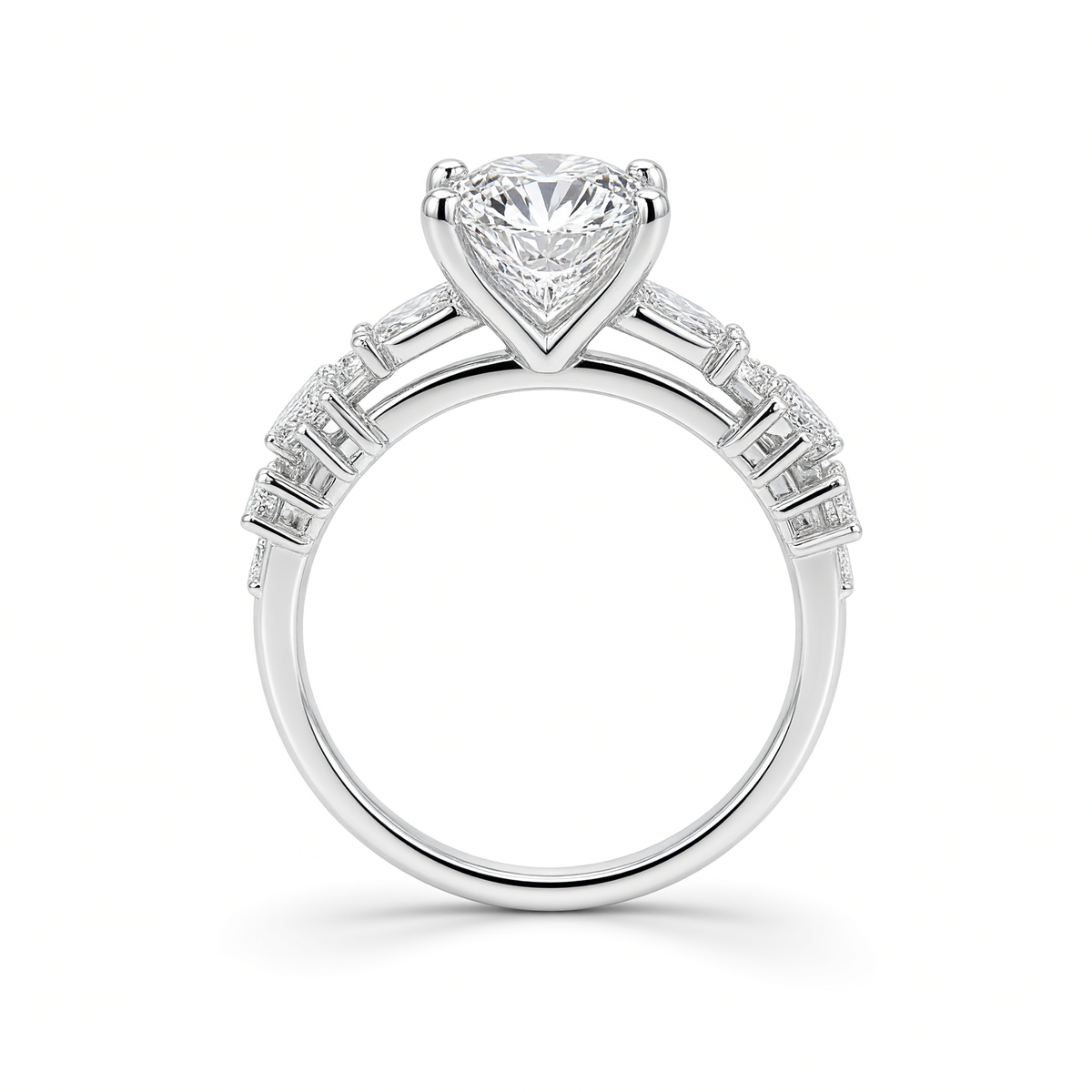 2 CT OVAL WITH SIDE DIAMONDS