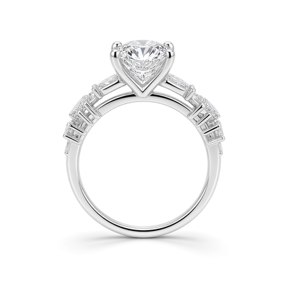 2 CT OVAL WITH SIDE DIAMONDS